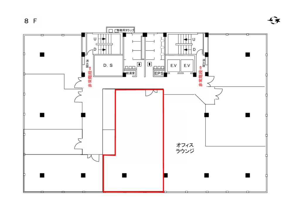 香川三友ビル 8階 141.30㎡（42.74坪）