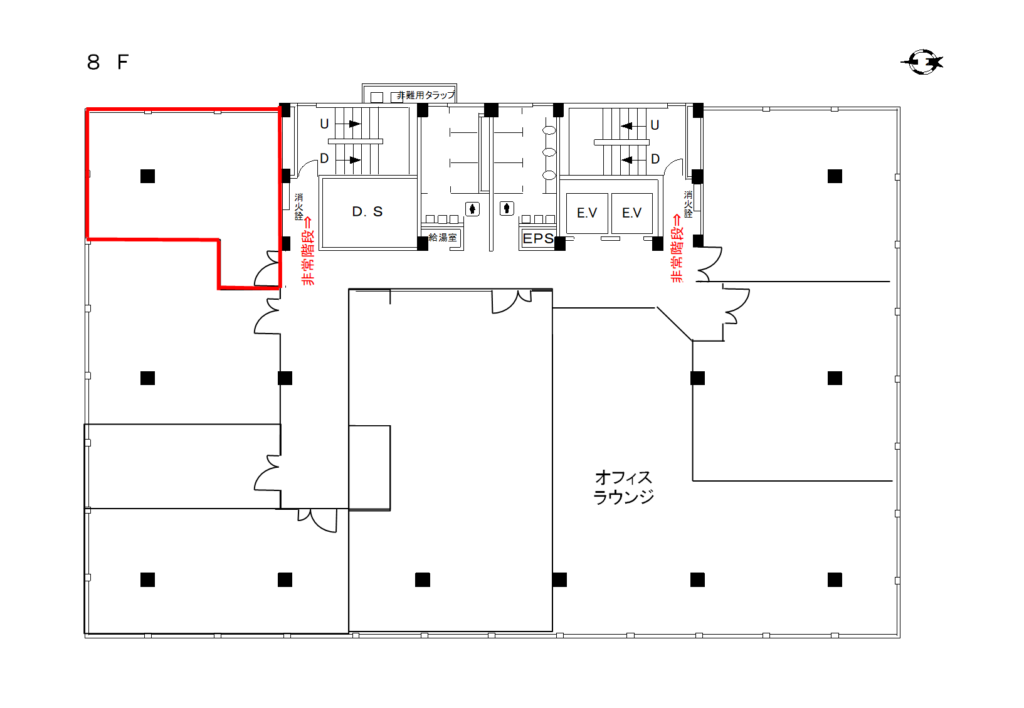 香川三友ビル 8階 51.91㎡（15.70坪）